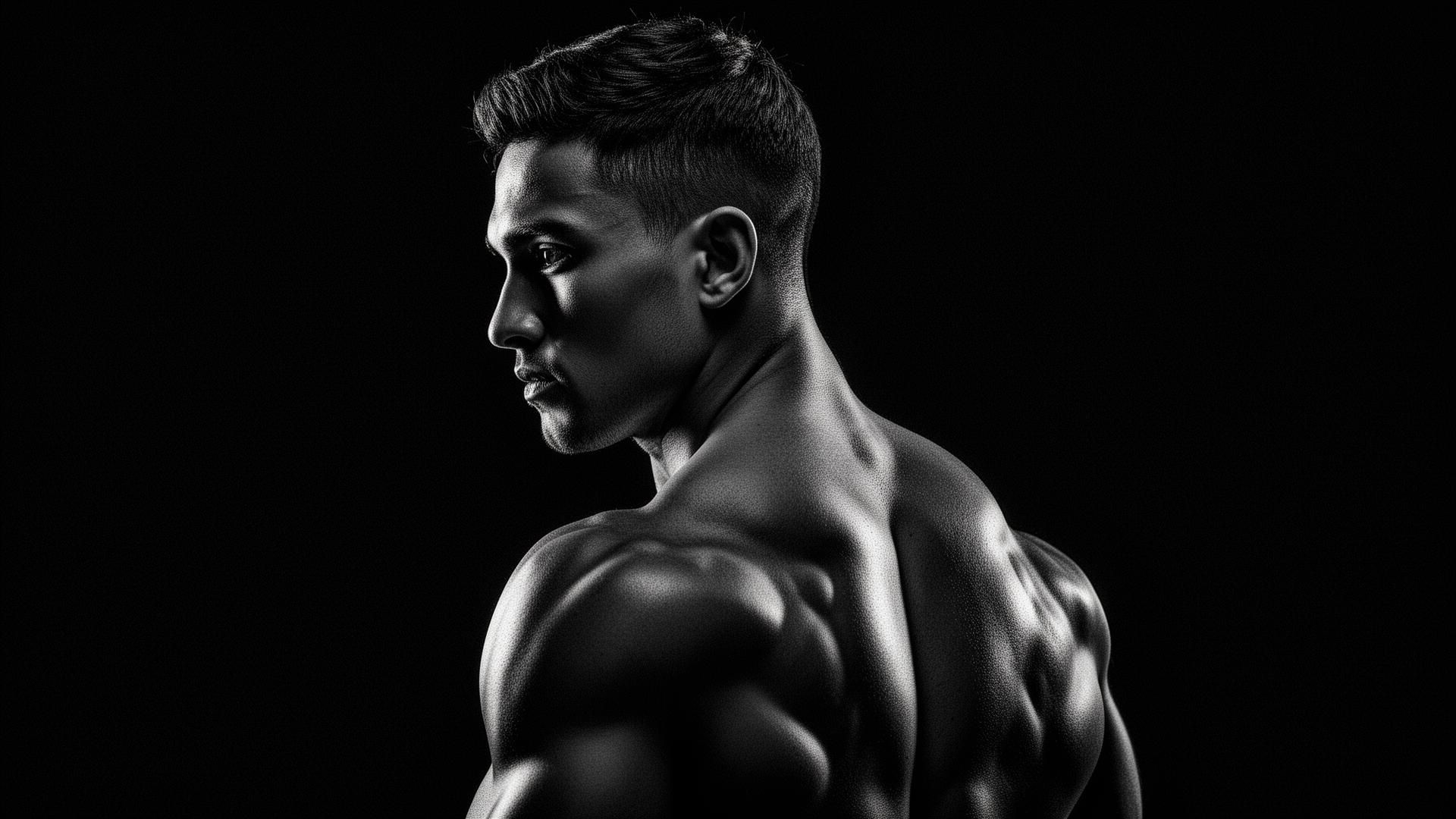 Athlete in cinematic lighting